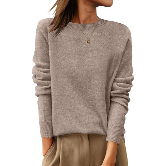 ANRABESS Women's 100% Wool Crewneck Sweater